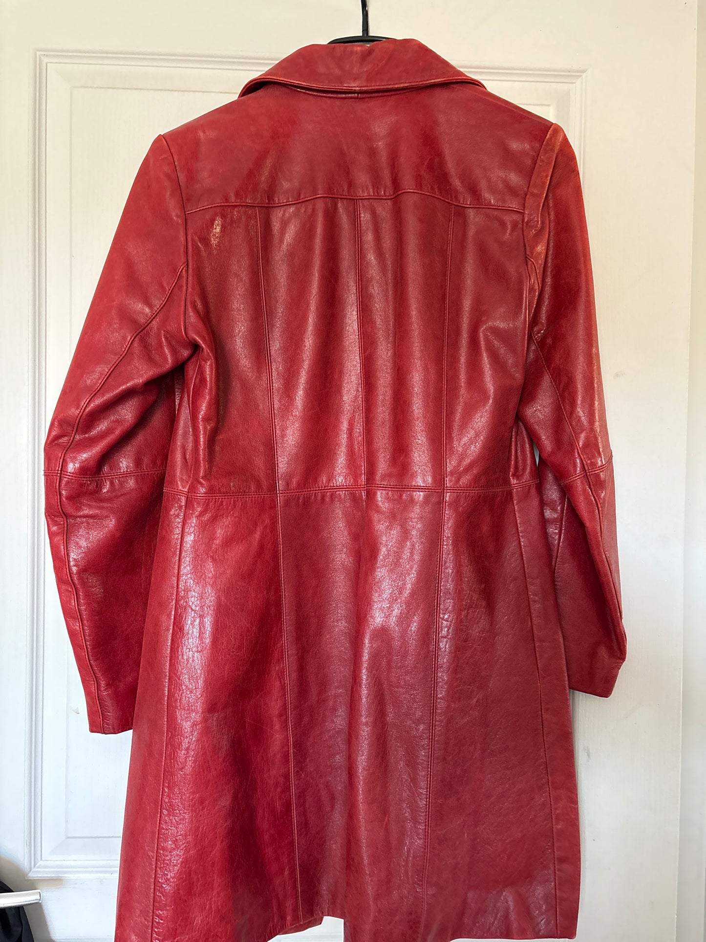 Veste 3/4 cuir bordeau