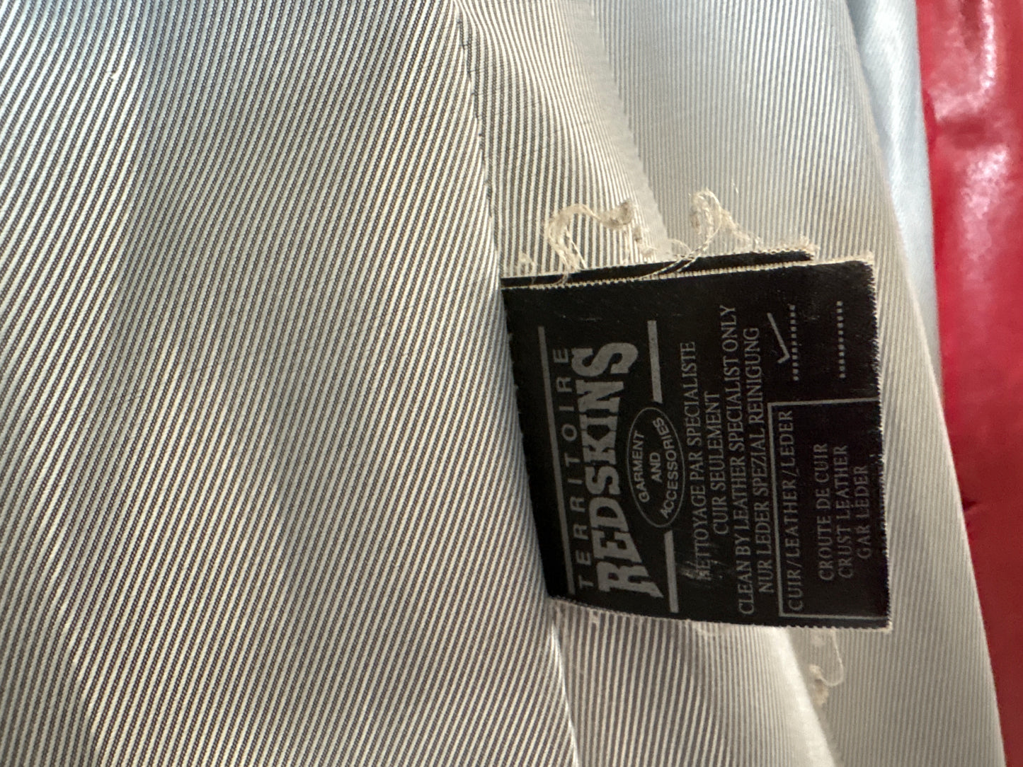 Veste 3/4 cuir bordeau