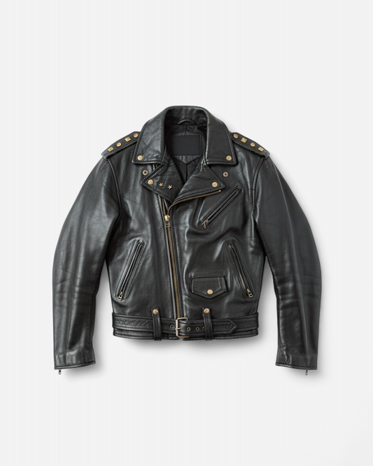 Vintage motorcycle jacket hand painted