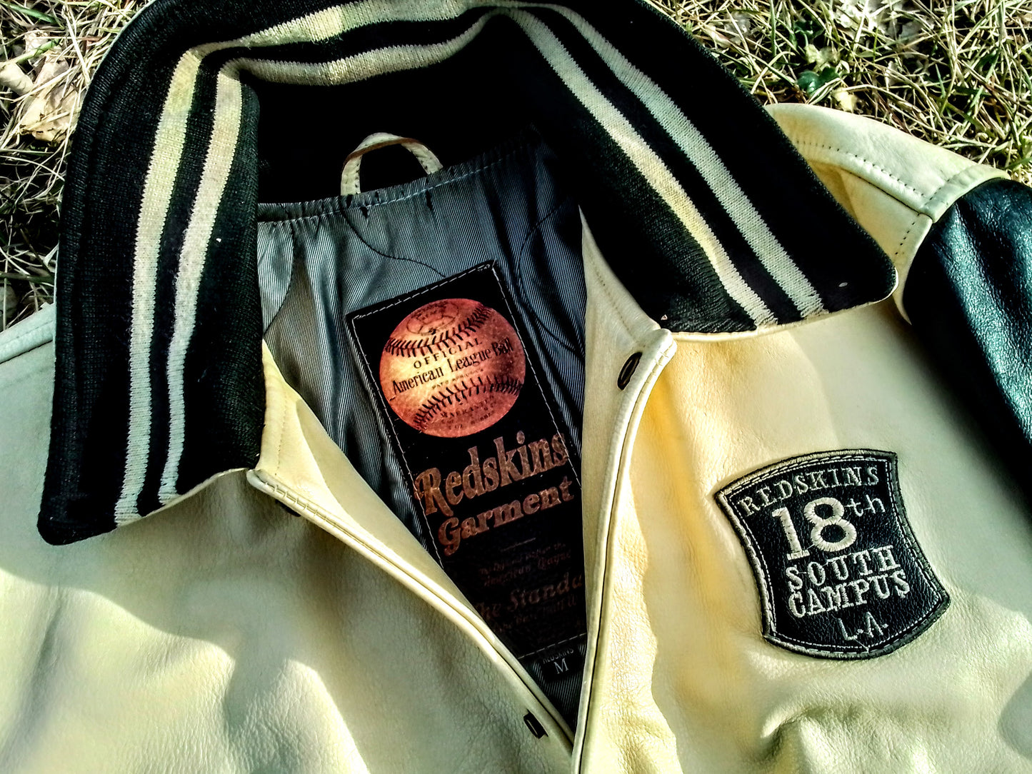 Vintage jacket teddy hand painted