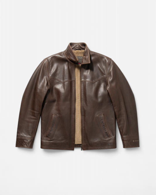 3/4 cuir Redskins marron