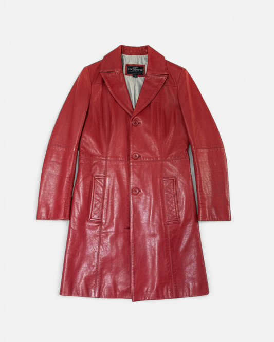 Veste 3/4 cuir bordeau