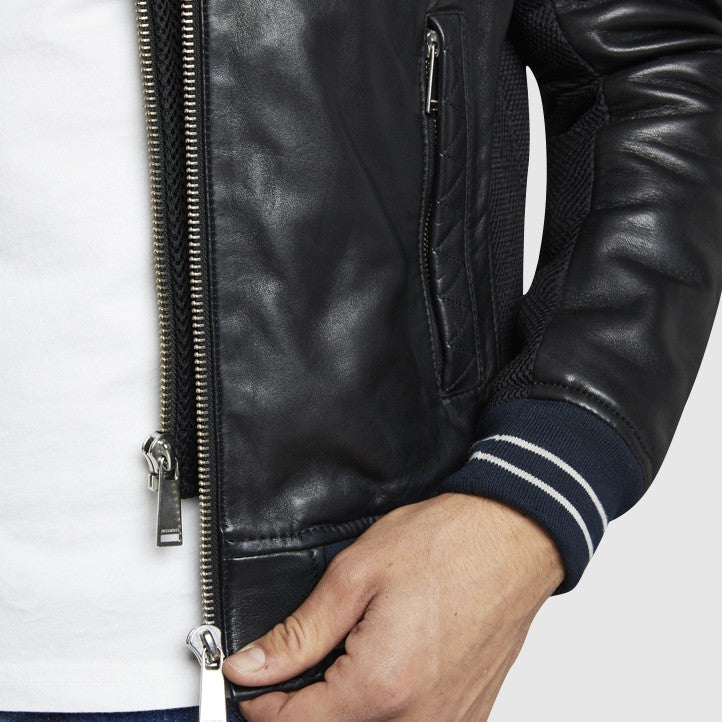 Blouson cuir BOYD SQUARE