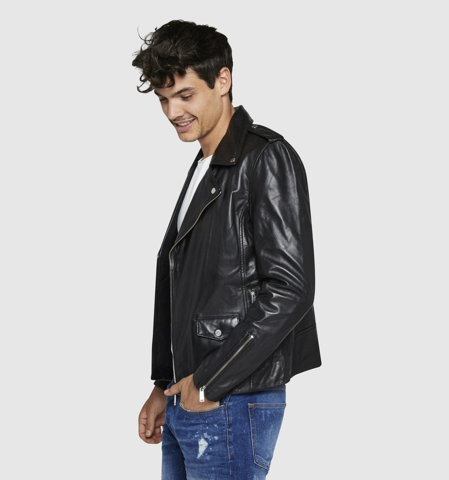 Blouson cuir DYER GETTY