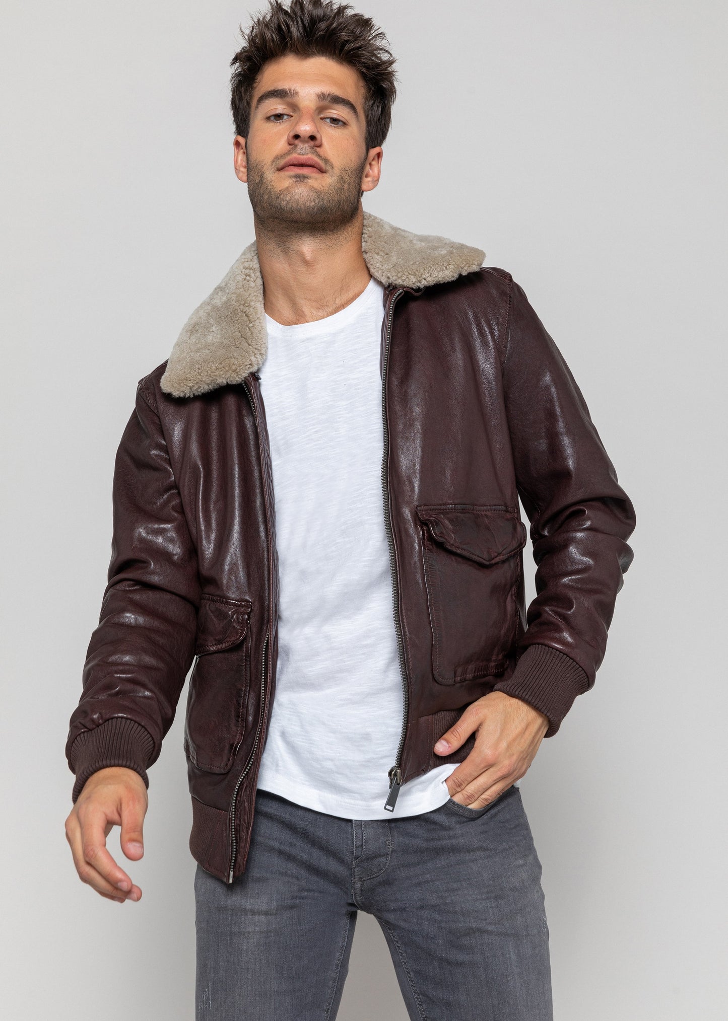 Blouson cuir CLARK WONDER
