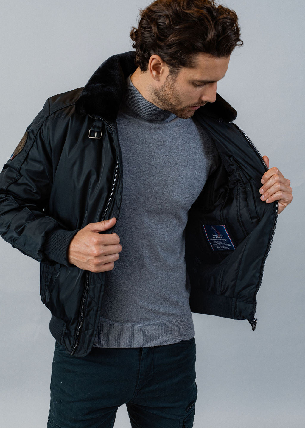 Blouson bleu marine HURRICAN FIGHTER