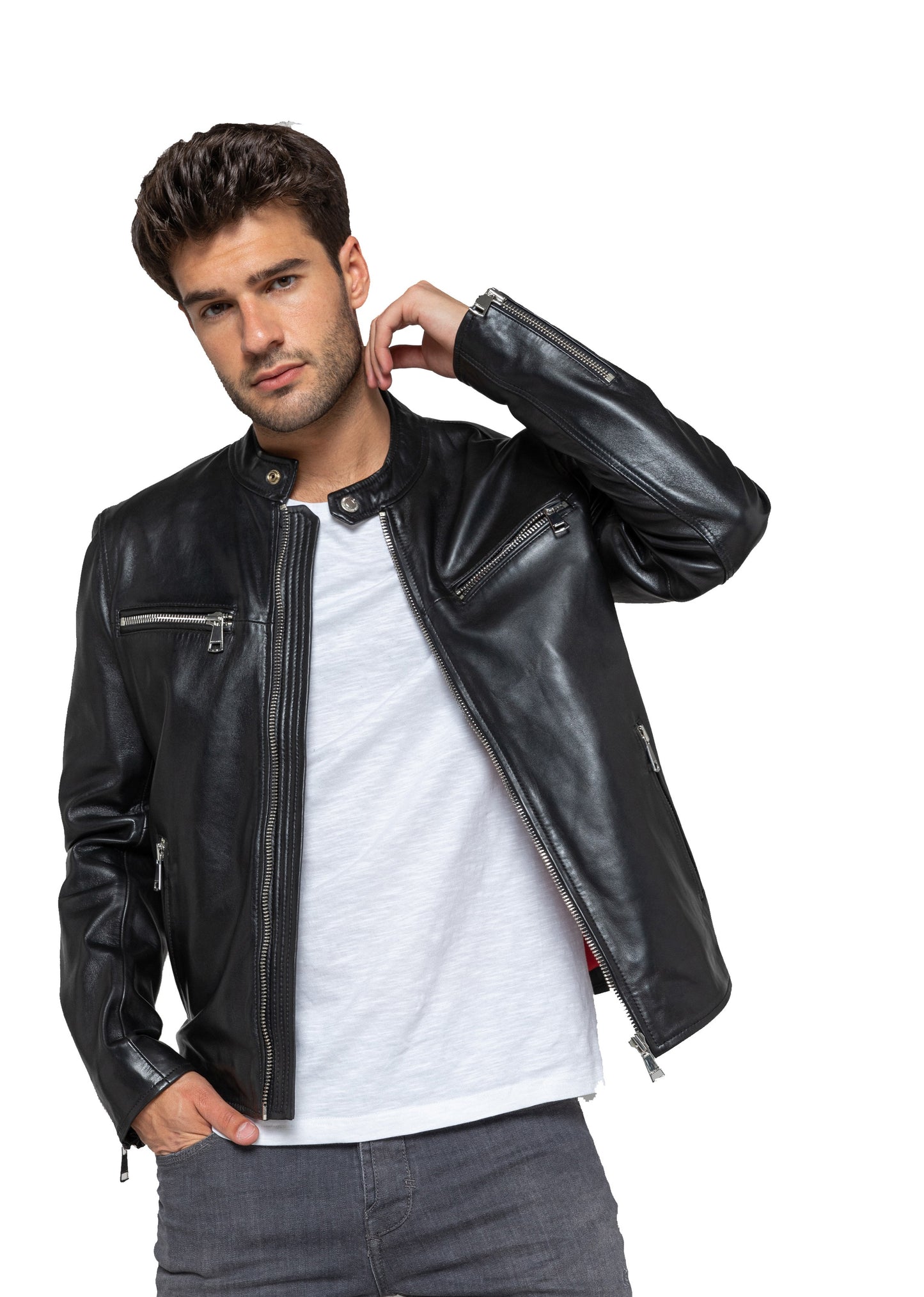 Blouson cuir WAYNE SHYNE