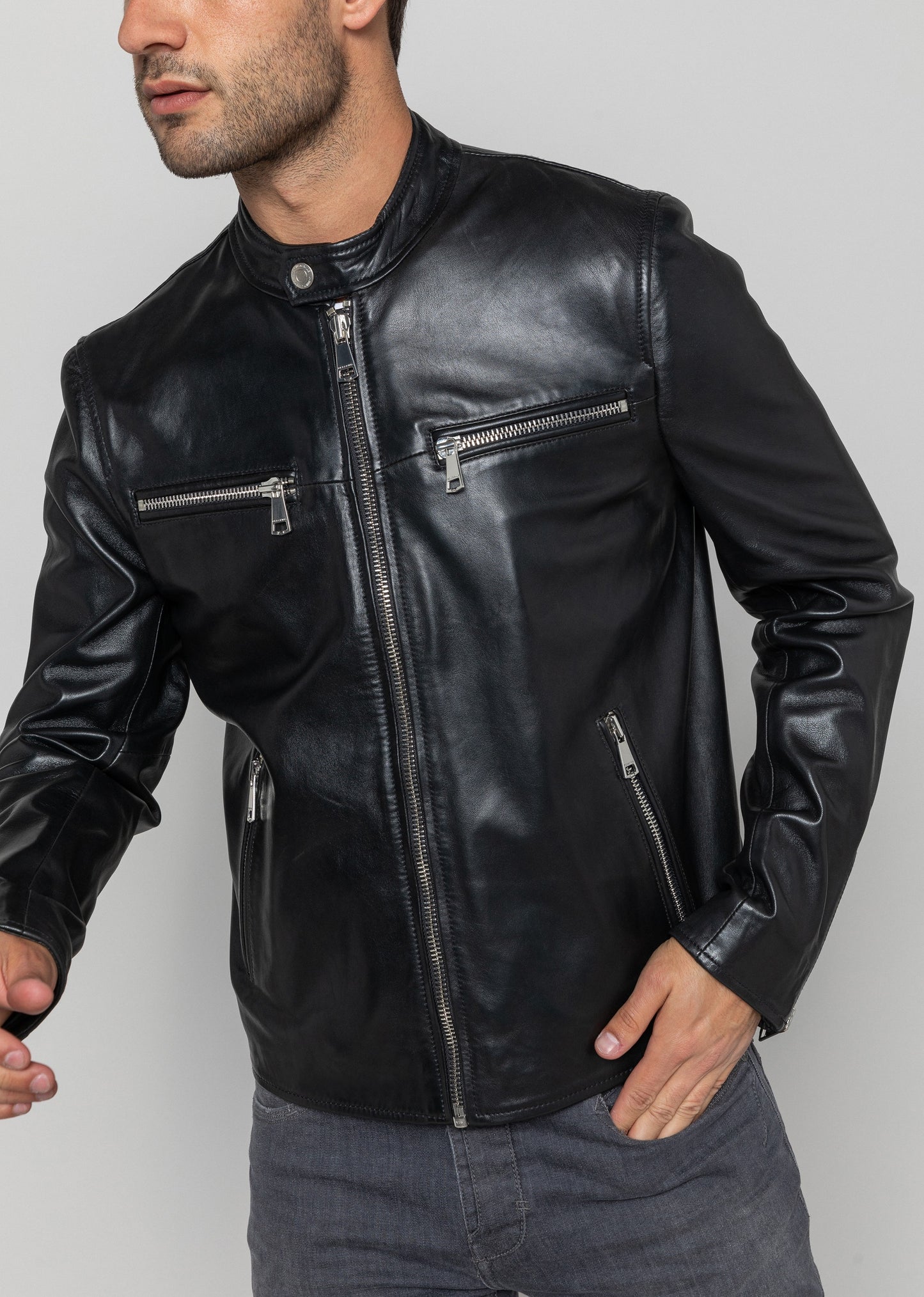 Blouson cuir WAYNE SHYNE