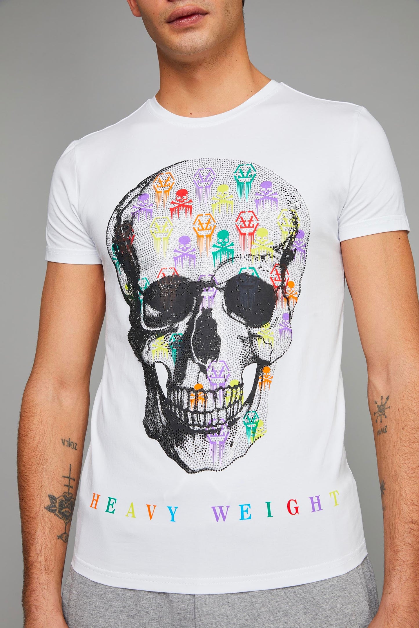 T-shirt blanc HEAVY HONDA