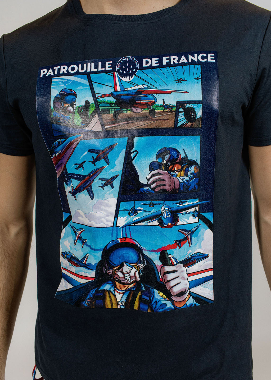 T-shirt bleu marine SKY TRIM