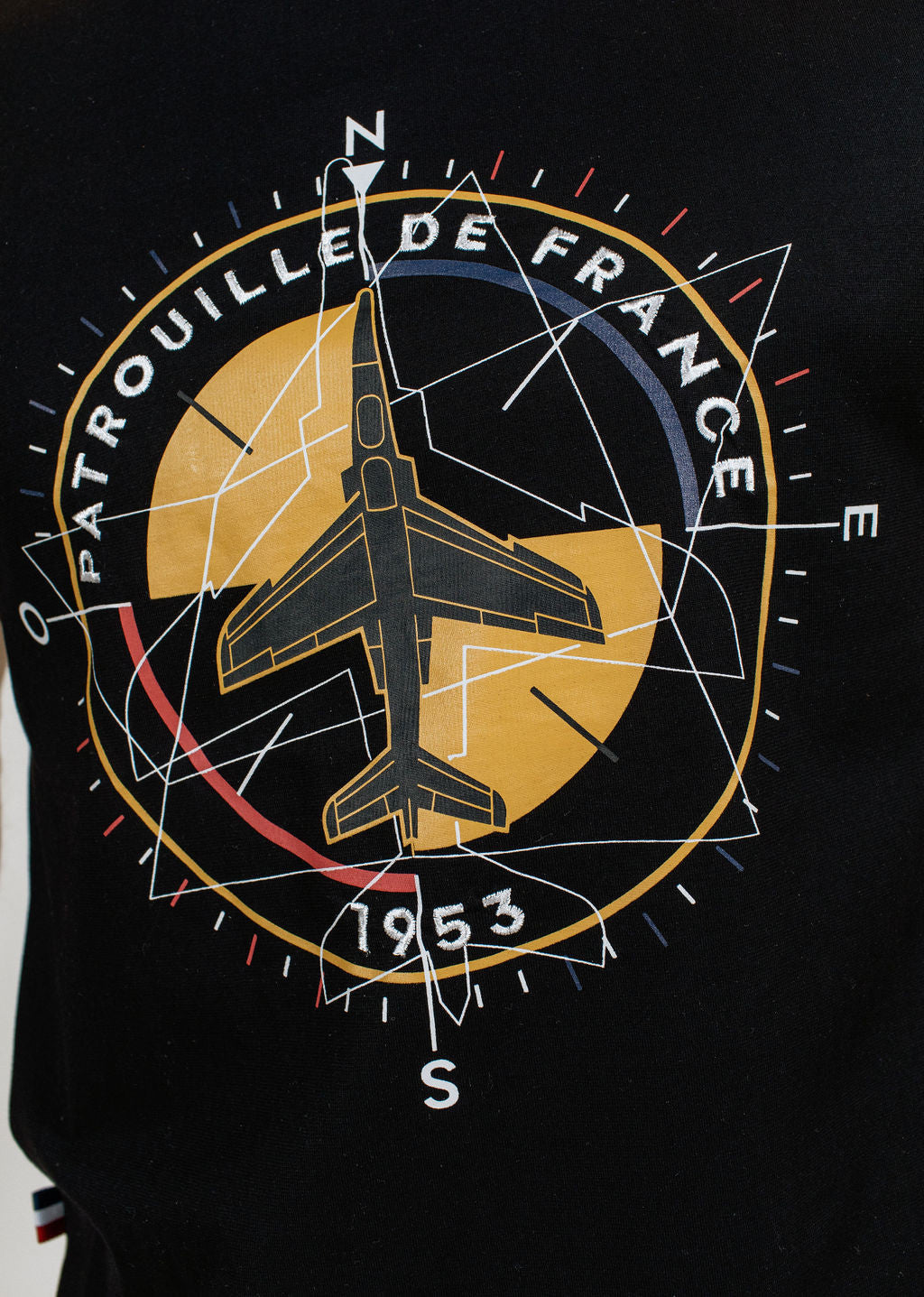 T-shirt noir COMPASS TRIM