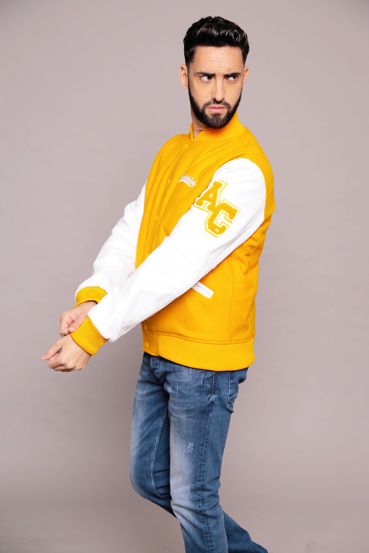 Cuir jaune / blanc COLLEGE MICHIGAN