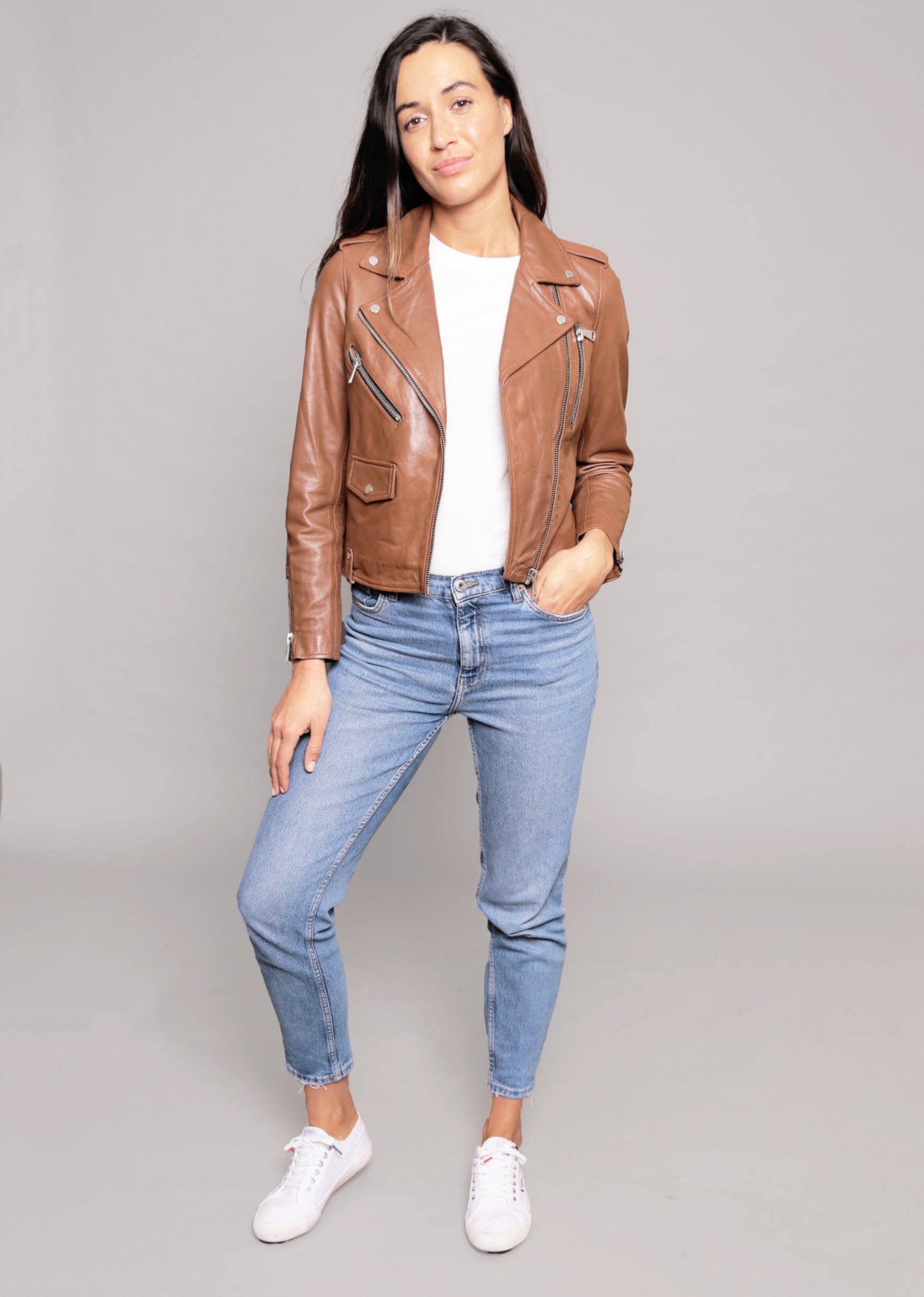 Cuir marron clair JUTTA TRIPWAY