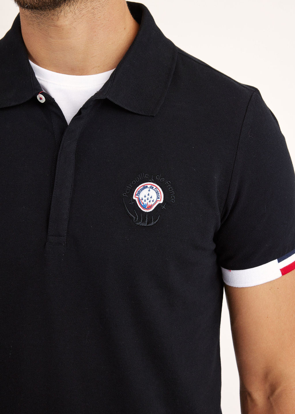 Polo noir AIGLE GARROS