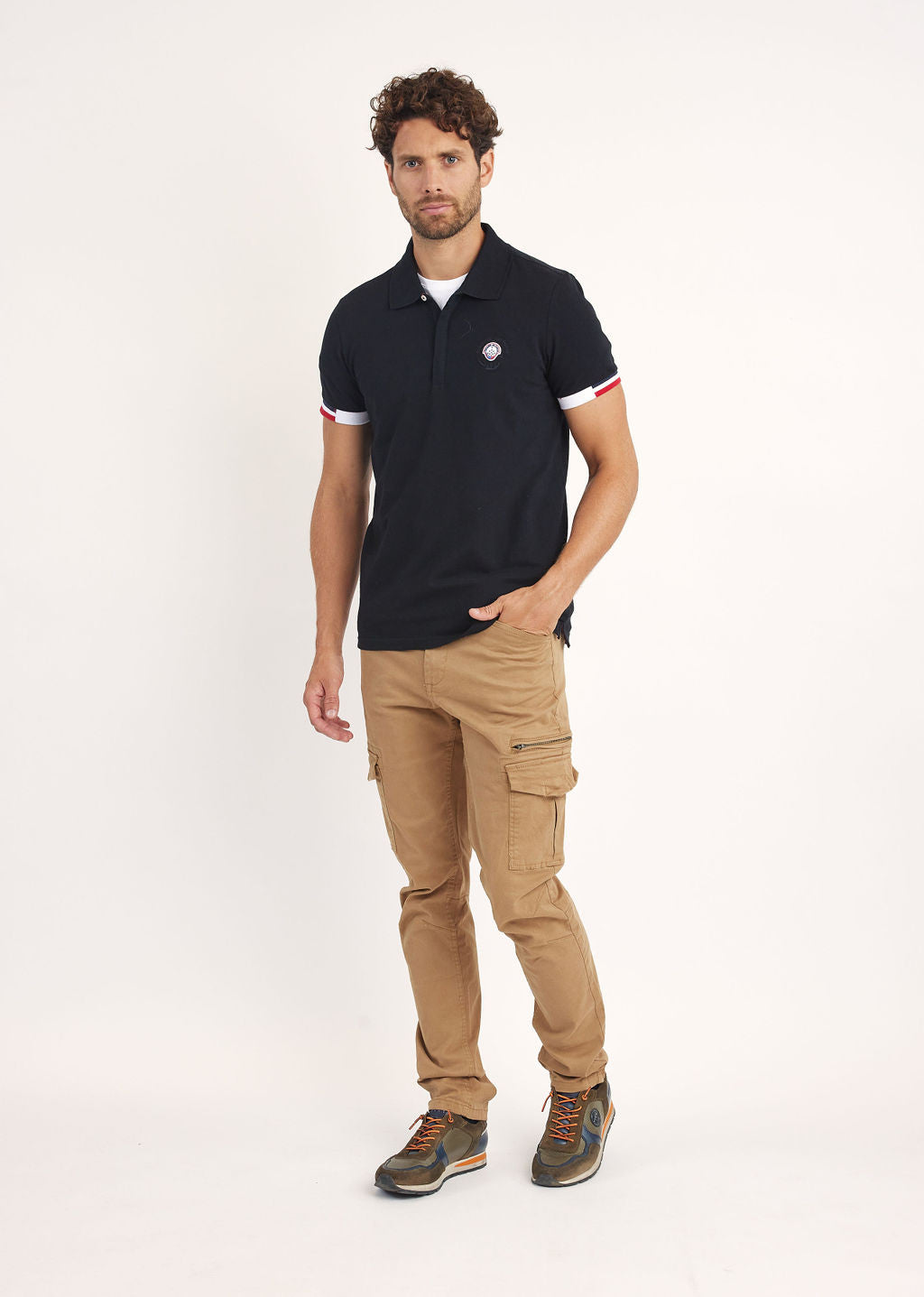 Polo noir AIGLE GARROS