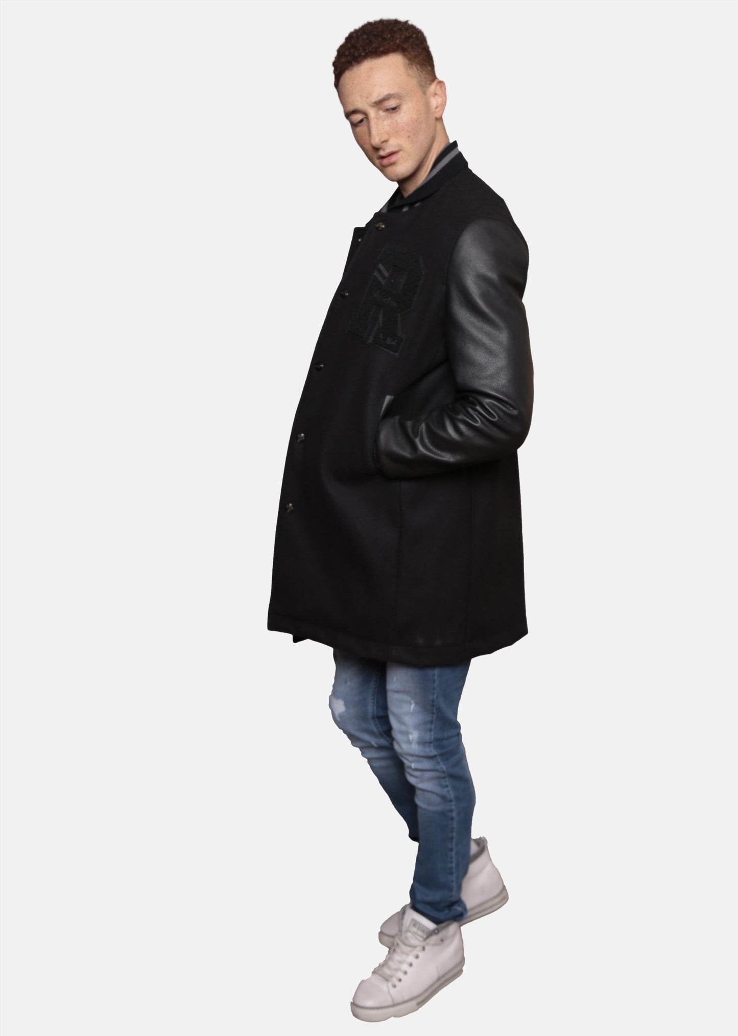 Veste en cuir noire / noire HANKS HATCH