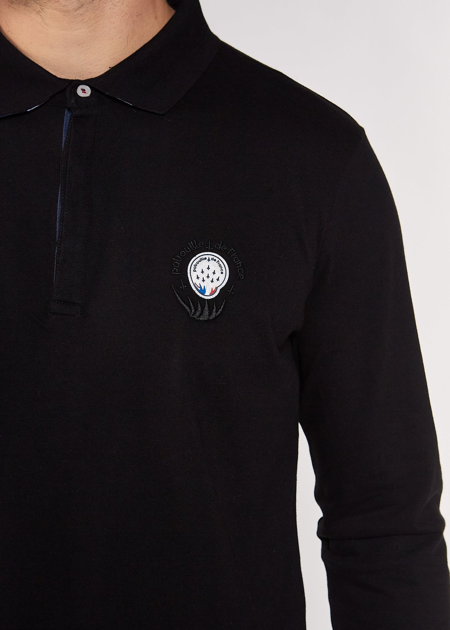 Polo noir FORCE GARROS