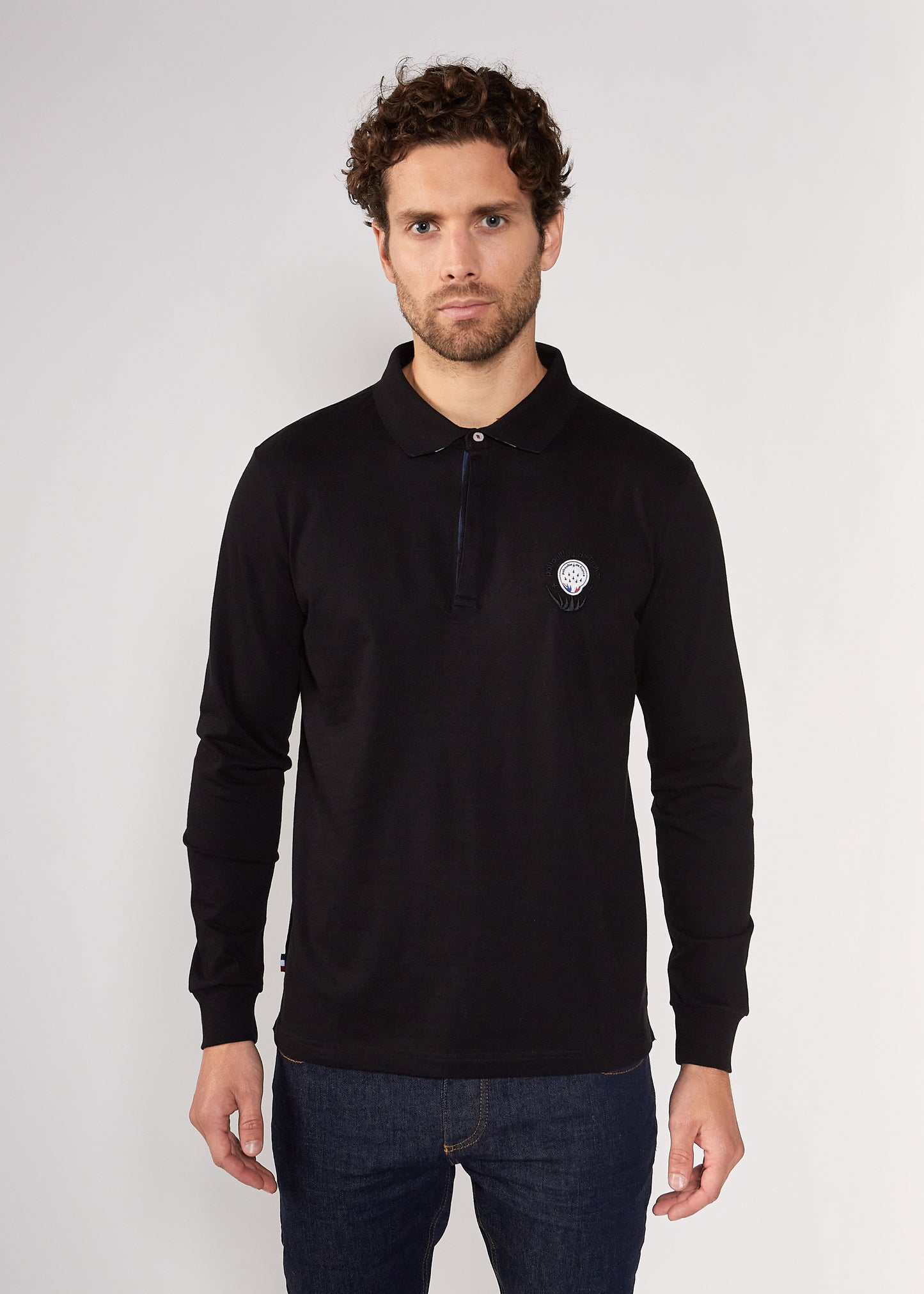 Polo noir FORCE GARROS