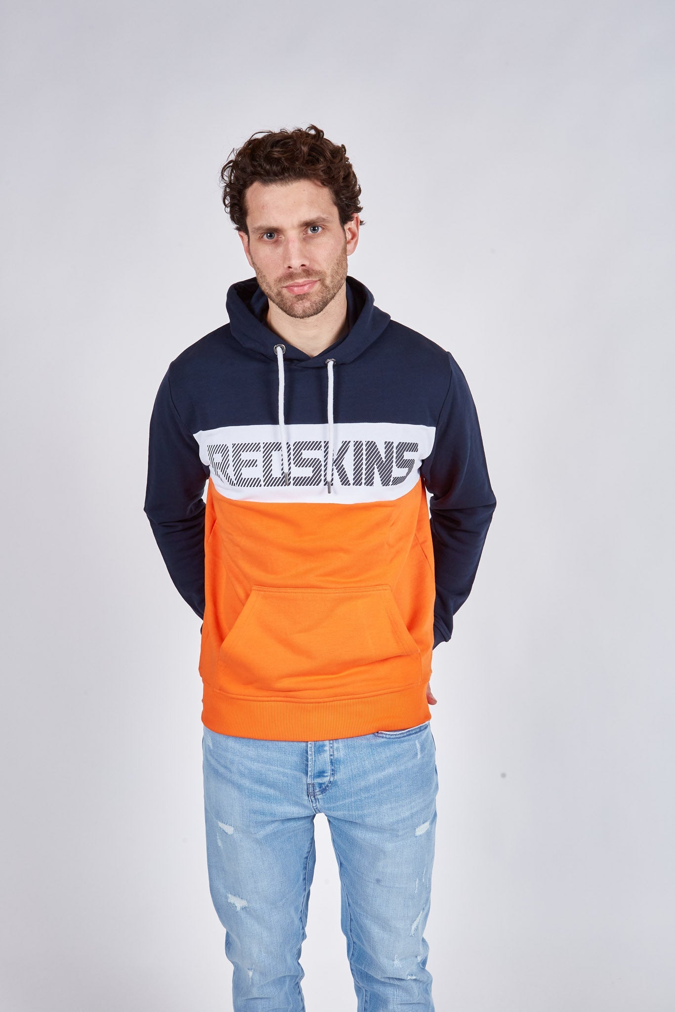 Sweatshirt jaune / marine AMERO COMPACT