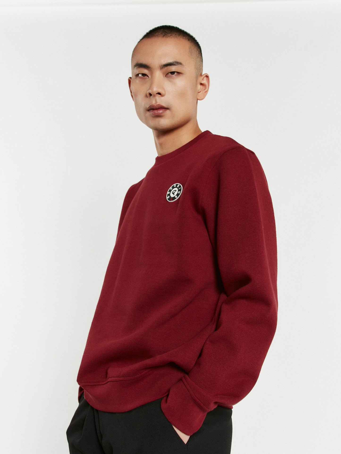Sweatshirt bourgogne LAYER POSTER