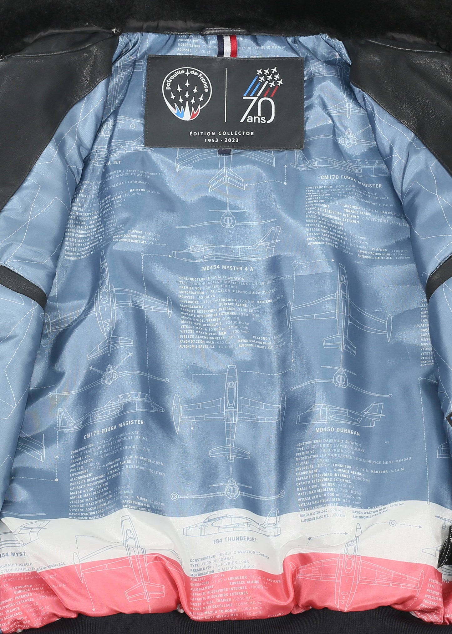 Cuir collector OFFICIAL 70 ALPHA PAF bleu marine foncé