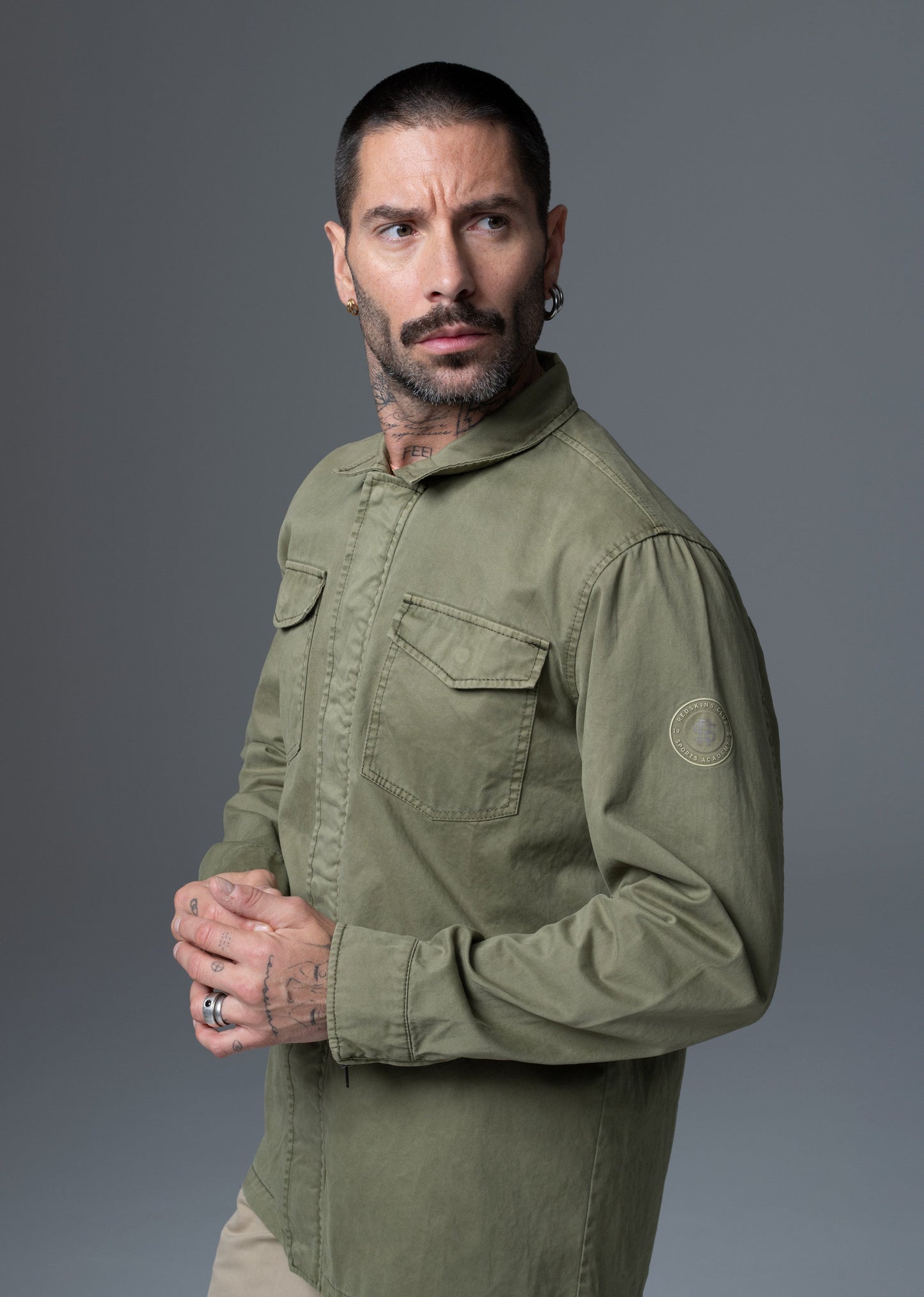 Chemise verte AXIUM JAGUARD