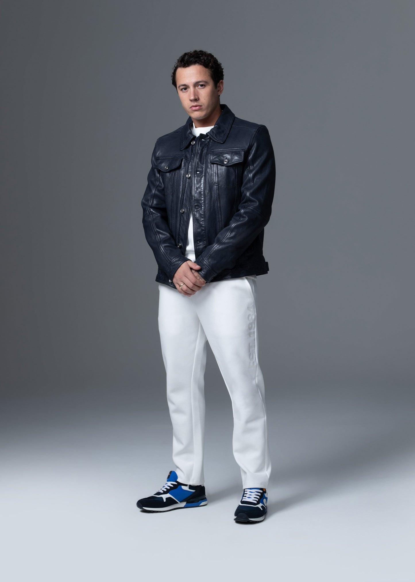 Veste en cuir noire MASTER MUSTANG