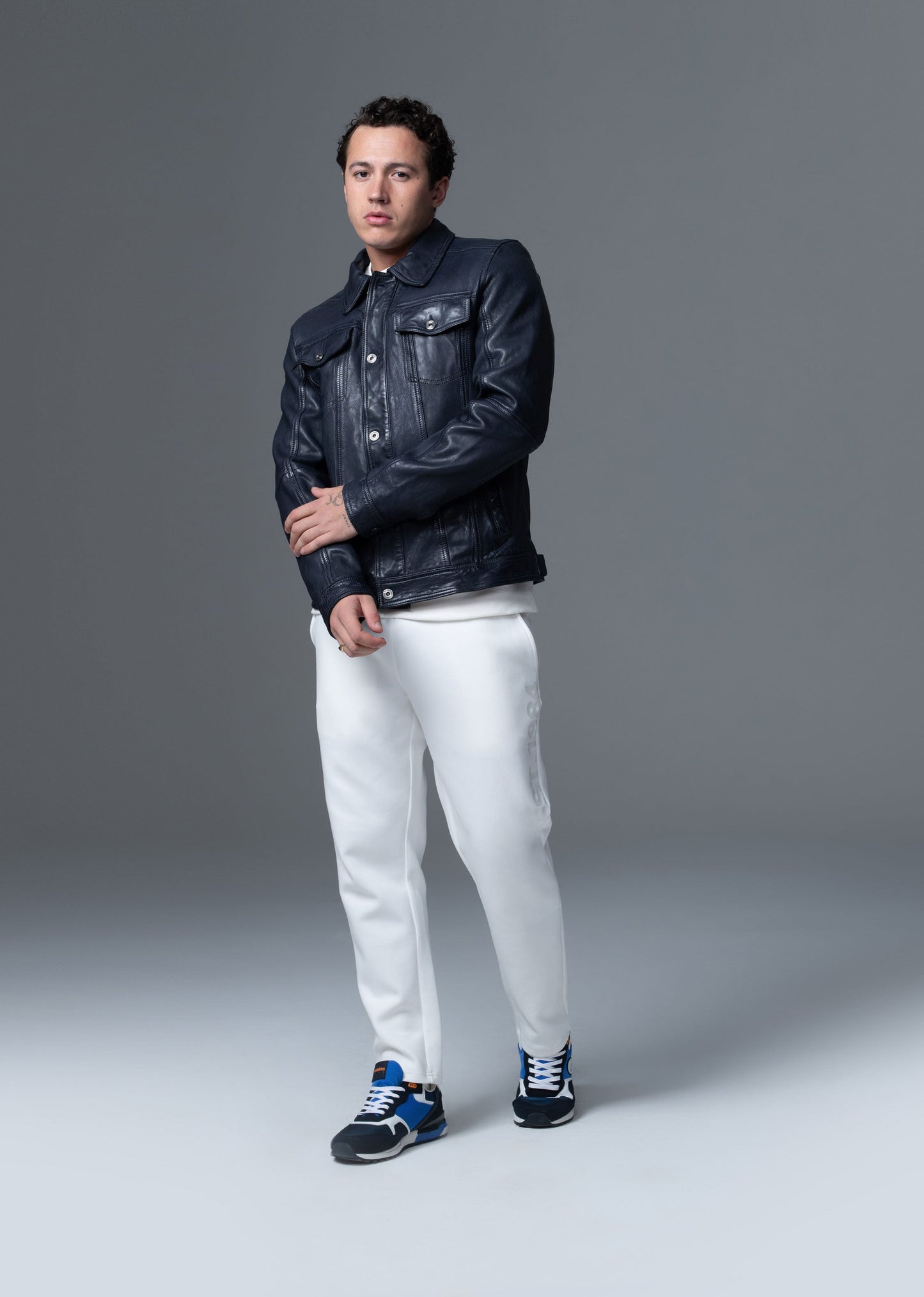 Veste en cuir noire MASTER MUSTANG
