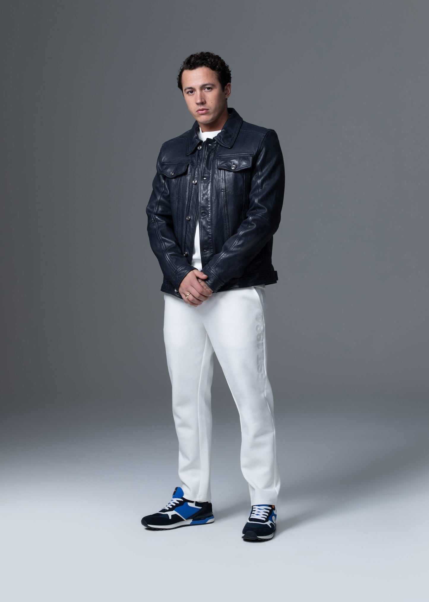 Veste en cuir noire MASTER MUSTANG