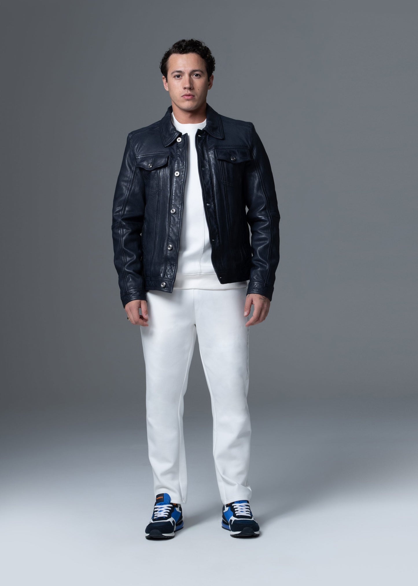 Veste en cuir noire MASTER MUSTANG