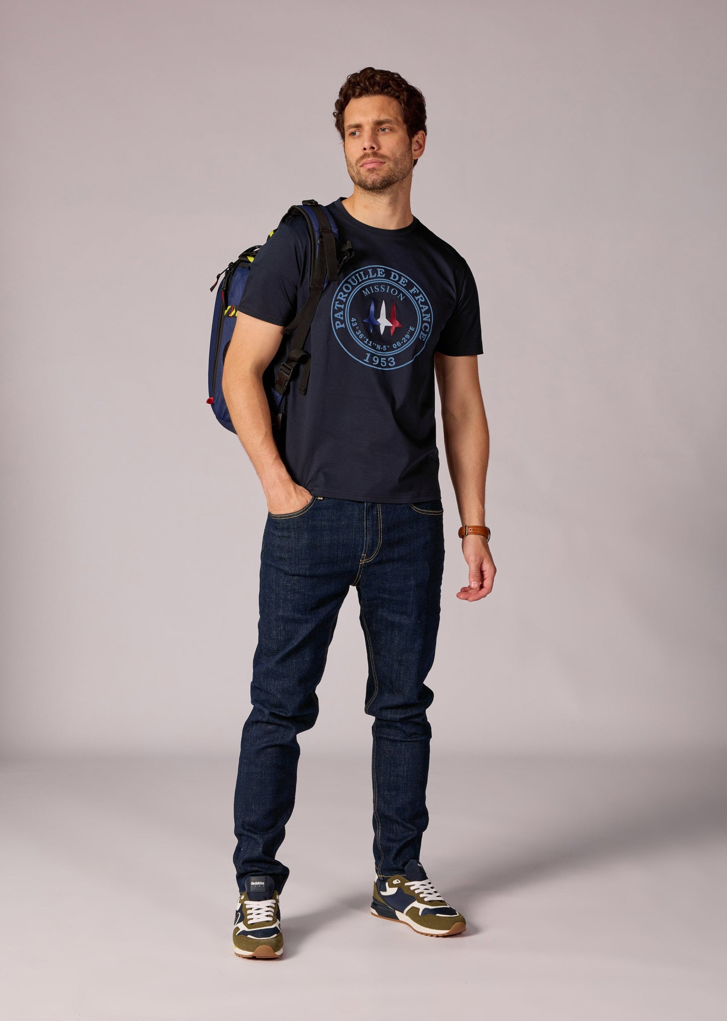 T-shirt bleu marine JAGUAR MERCERISE
