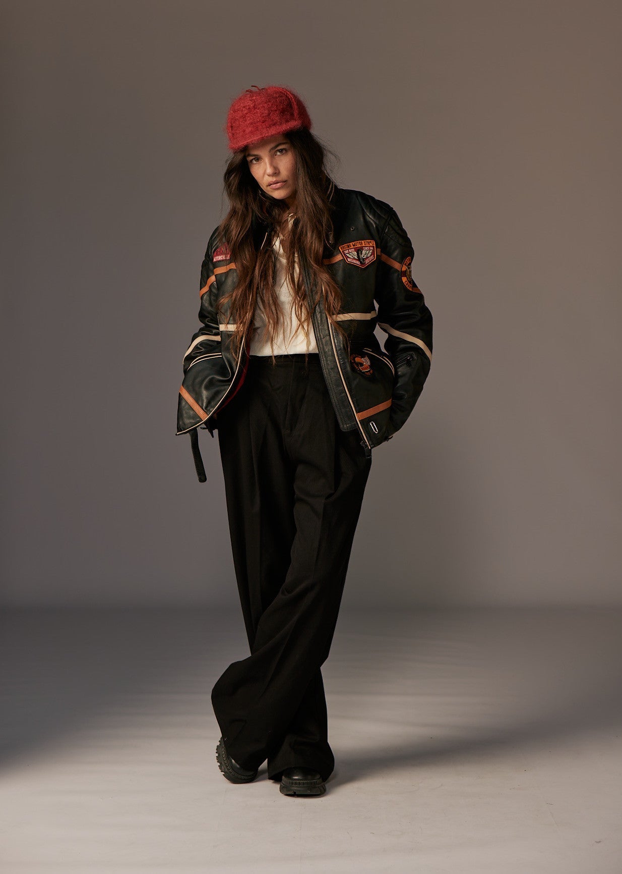 Veste en cuir noire R66 VEGAS