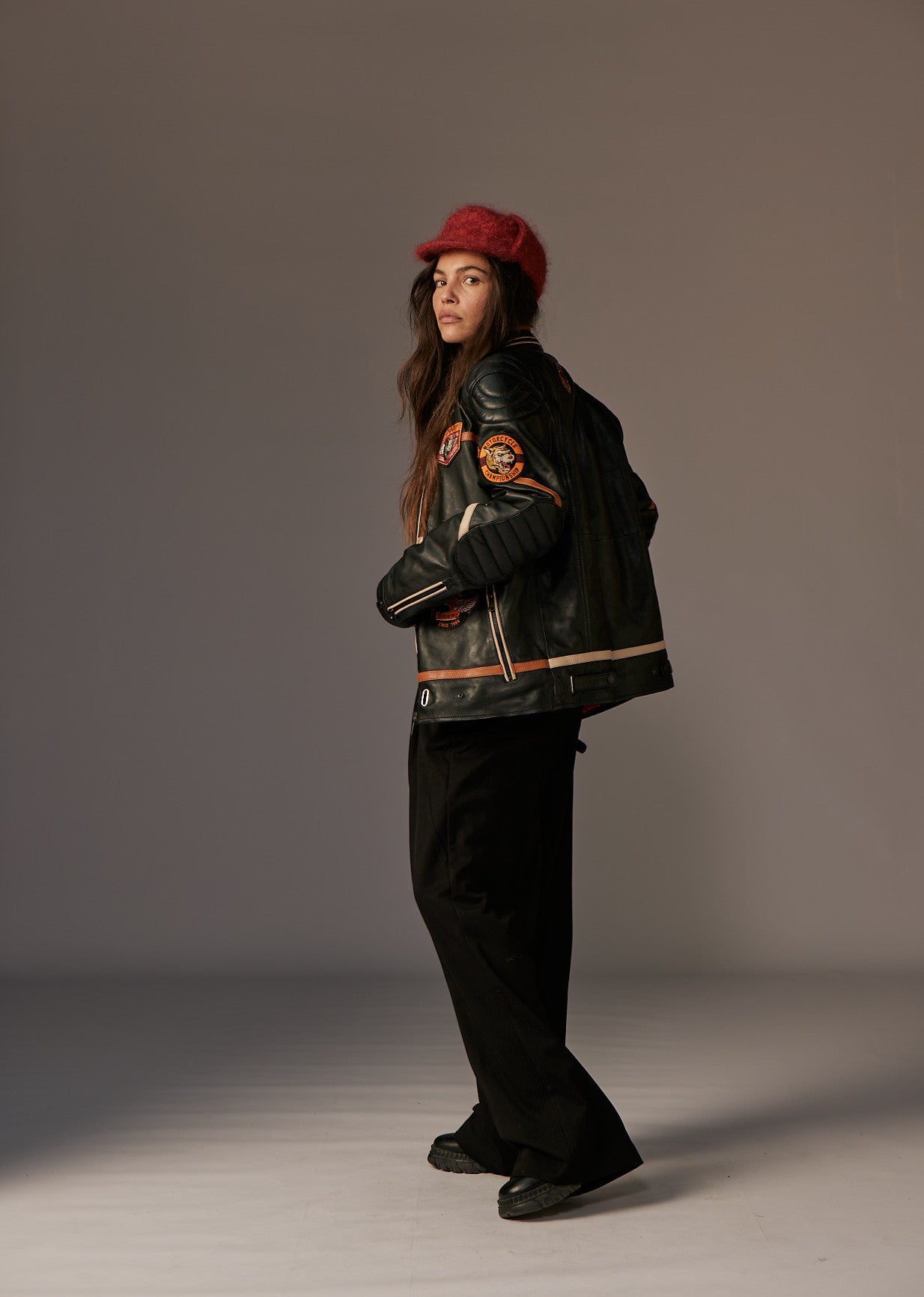 Veste en cuir noire R66 VEGAS