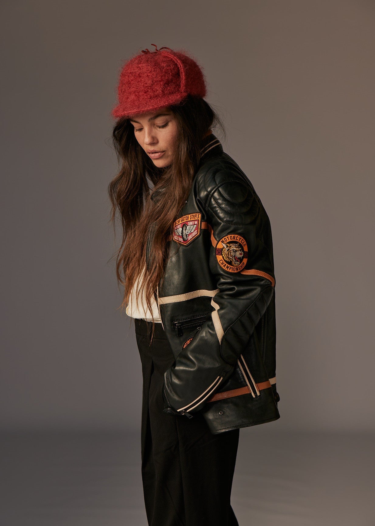 Veste en cuir noire R66 VEGAS