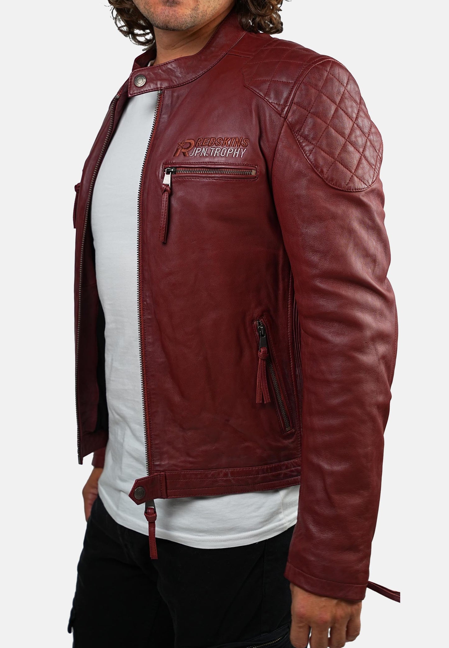 Blouson En Cuir rouge BULITT VEGAS