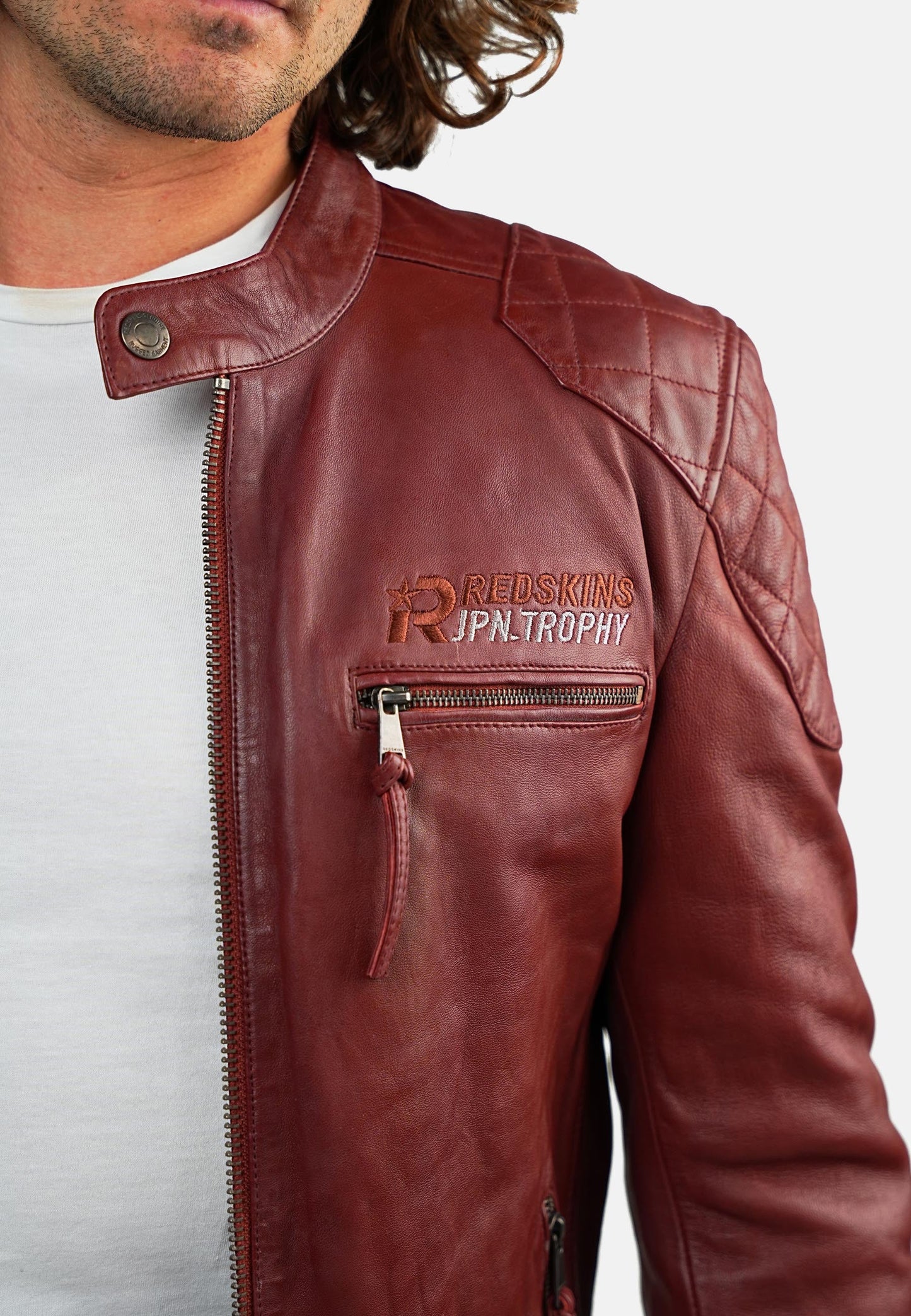 Blouson En Cuir rouge BULITT VEGAS