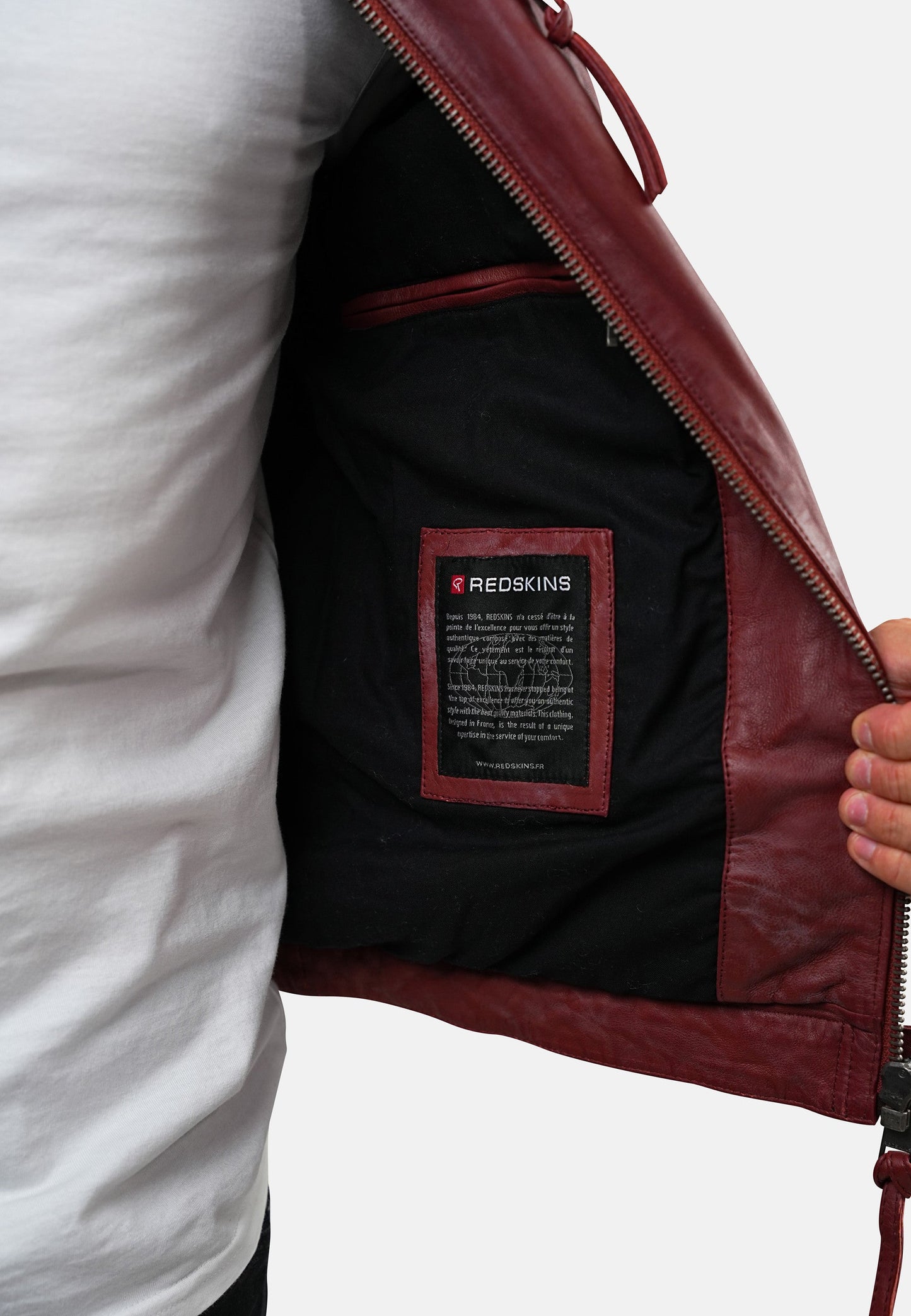 Blouson En Cuir rouge BULITT VEGAS