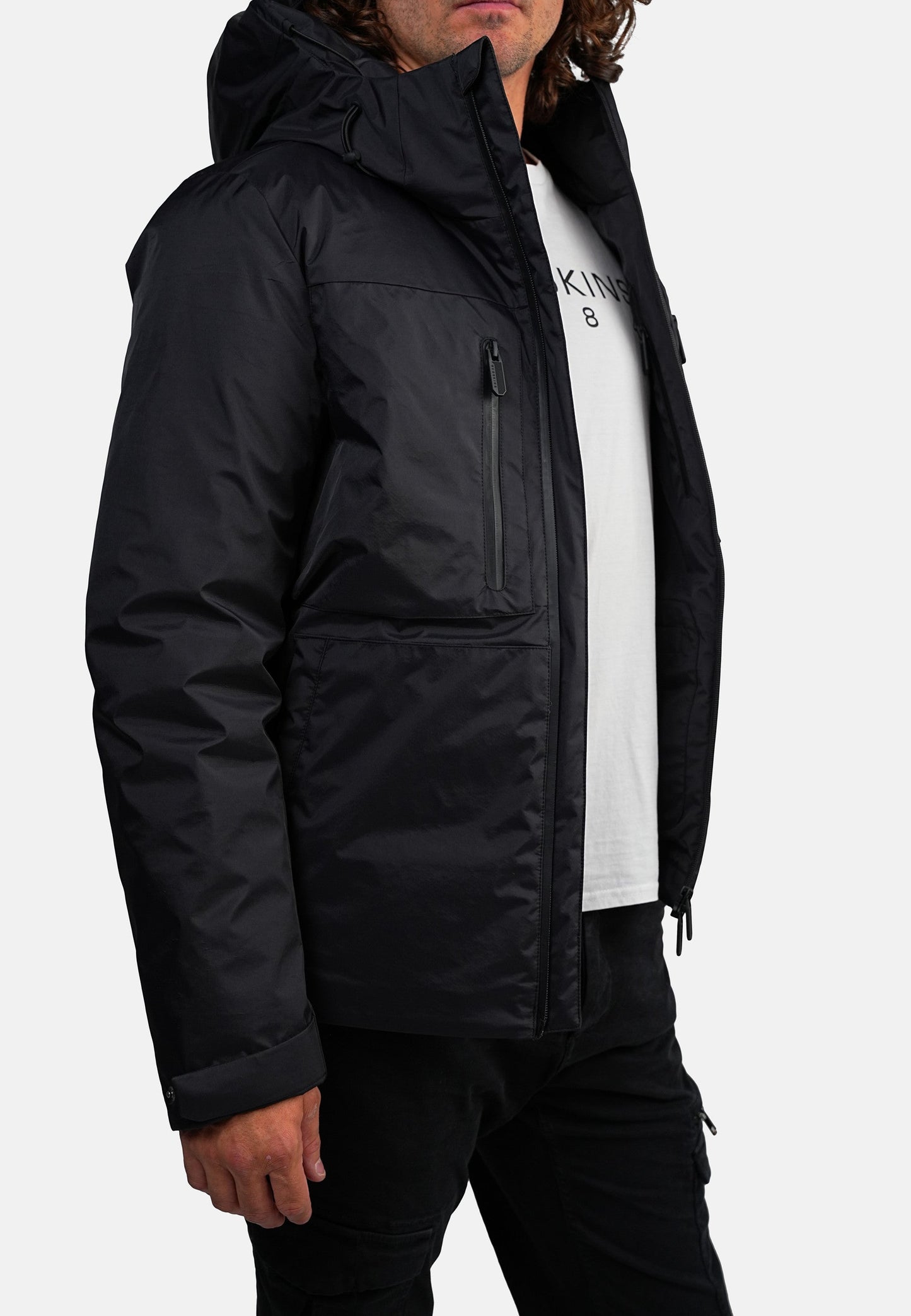Parka noire TELLIEN DERNIO