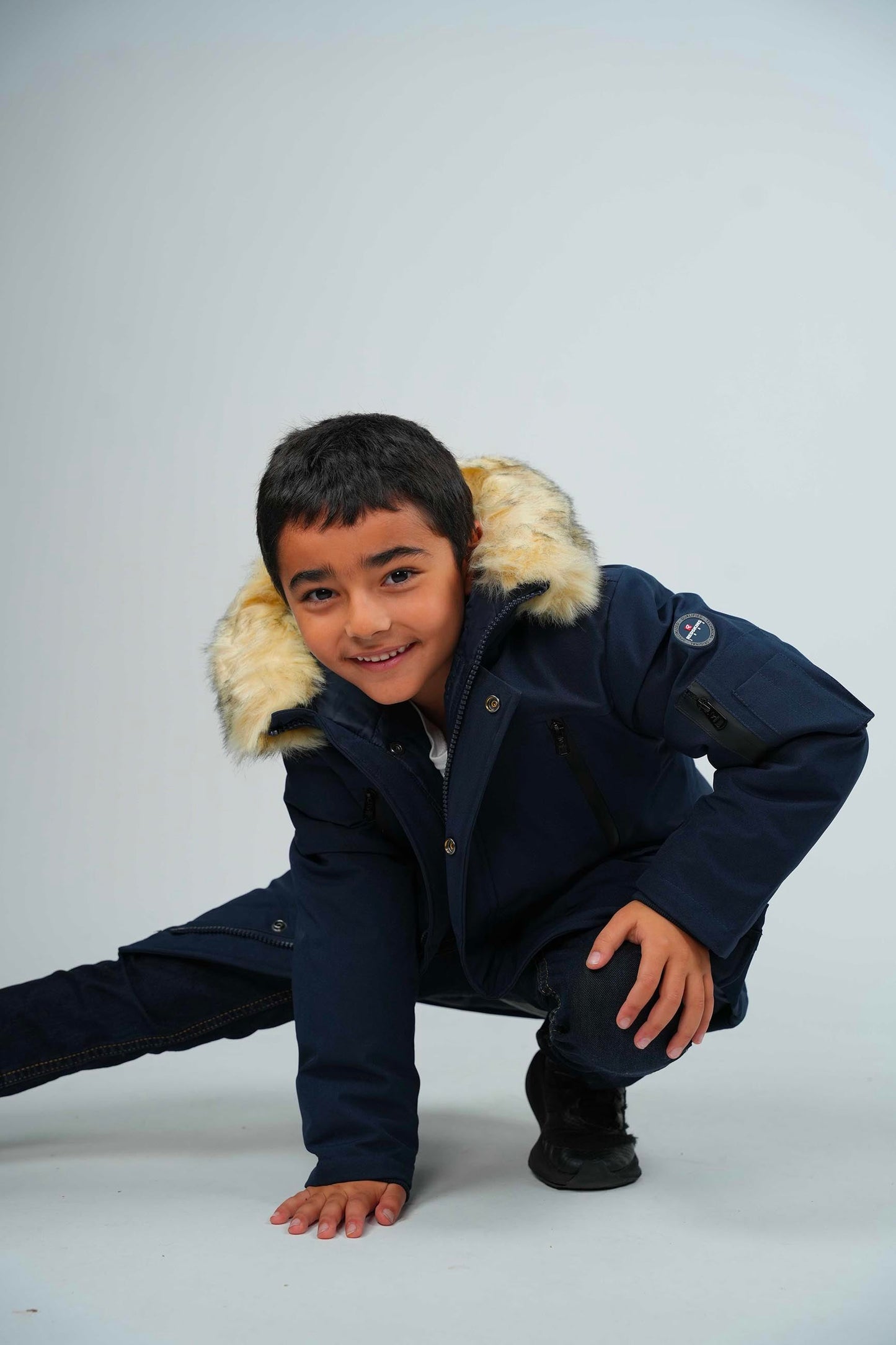 Parka junior bleu marine