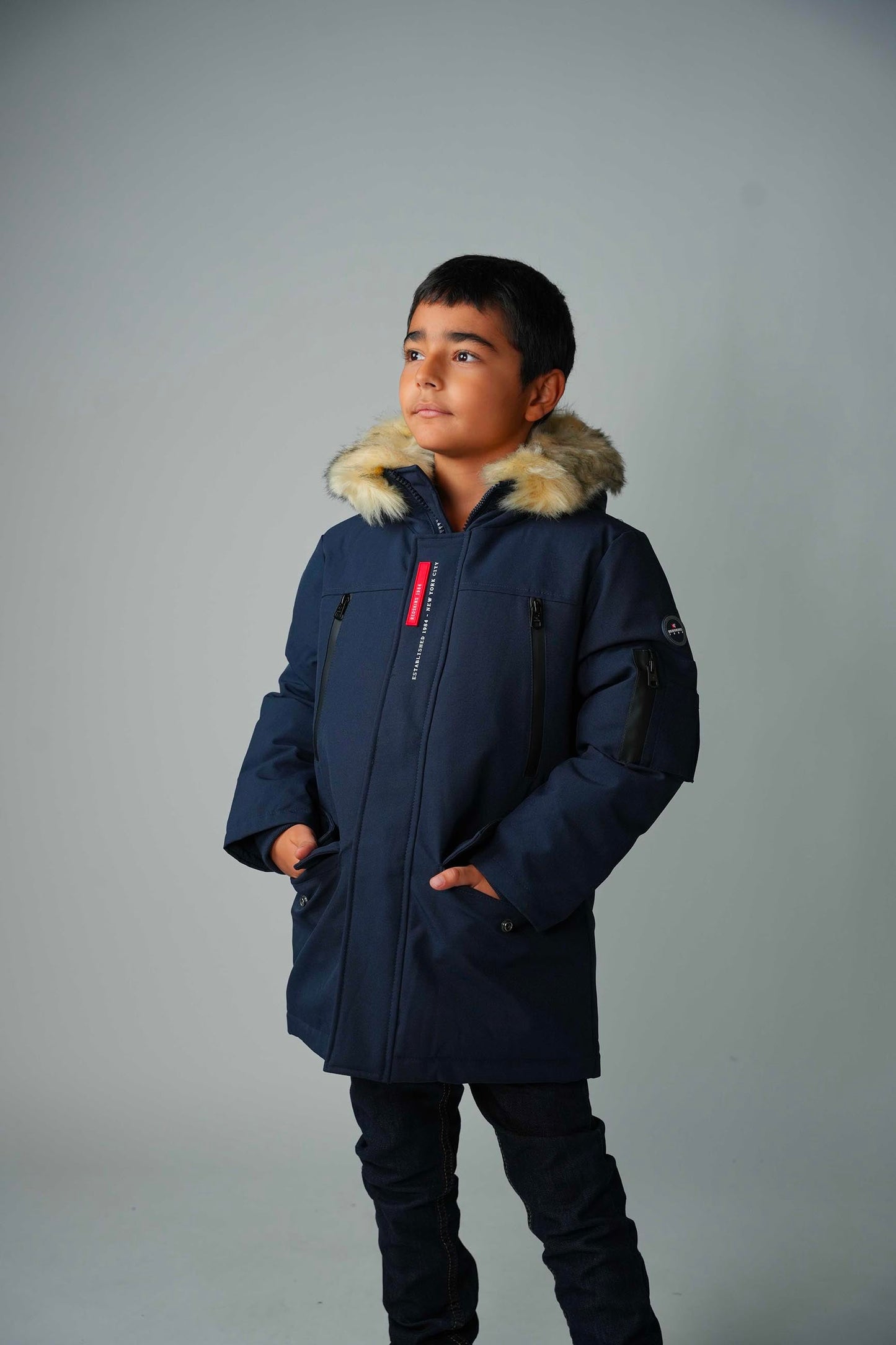 Parka junior bleu marine