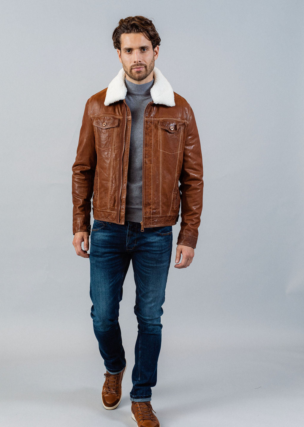 Veste en cuir PATROL RETRO