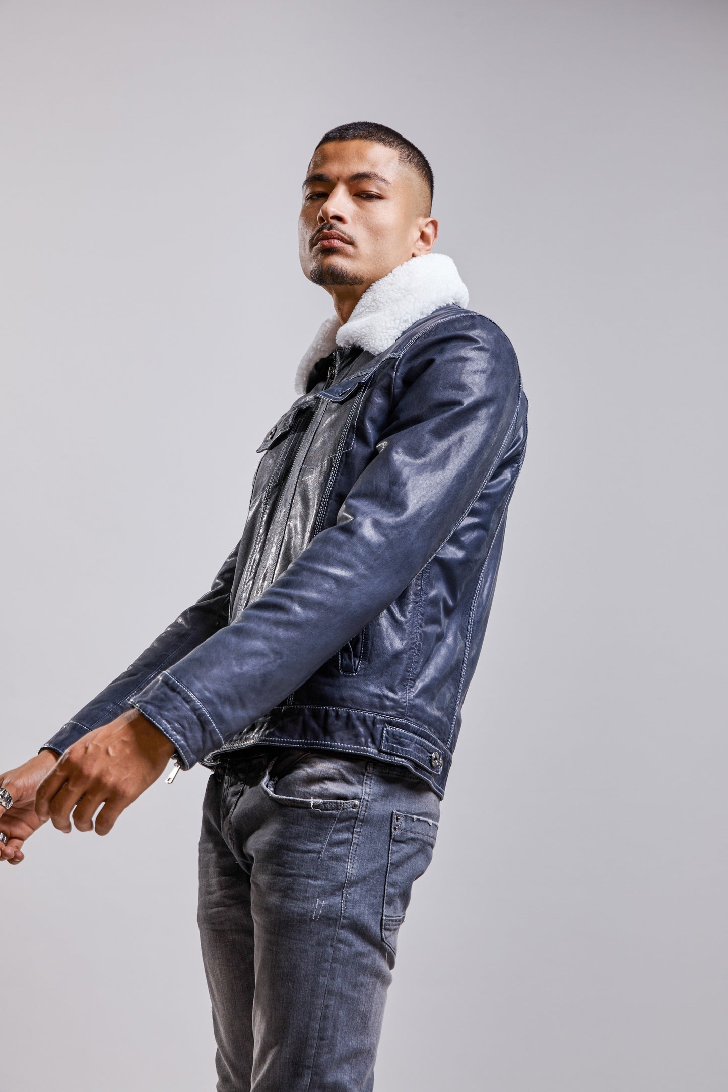 Veste en cuir PATROL RETRO