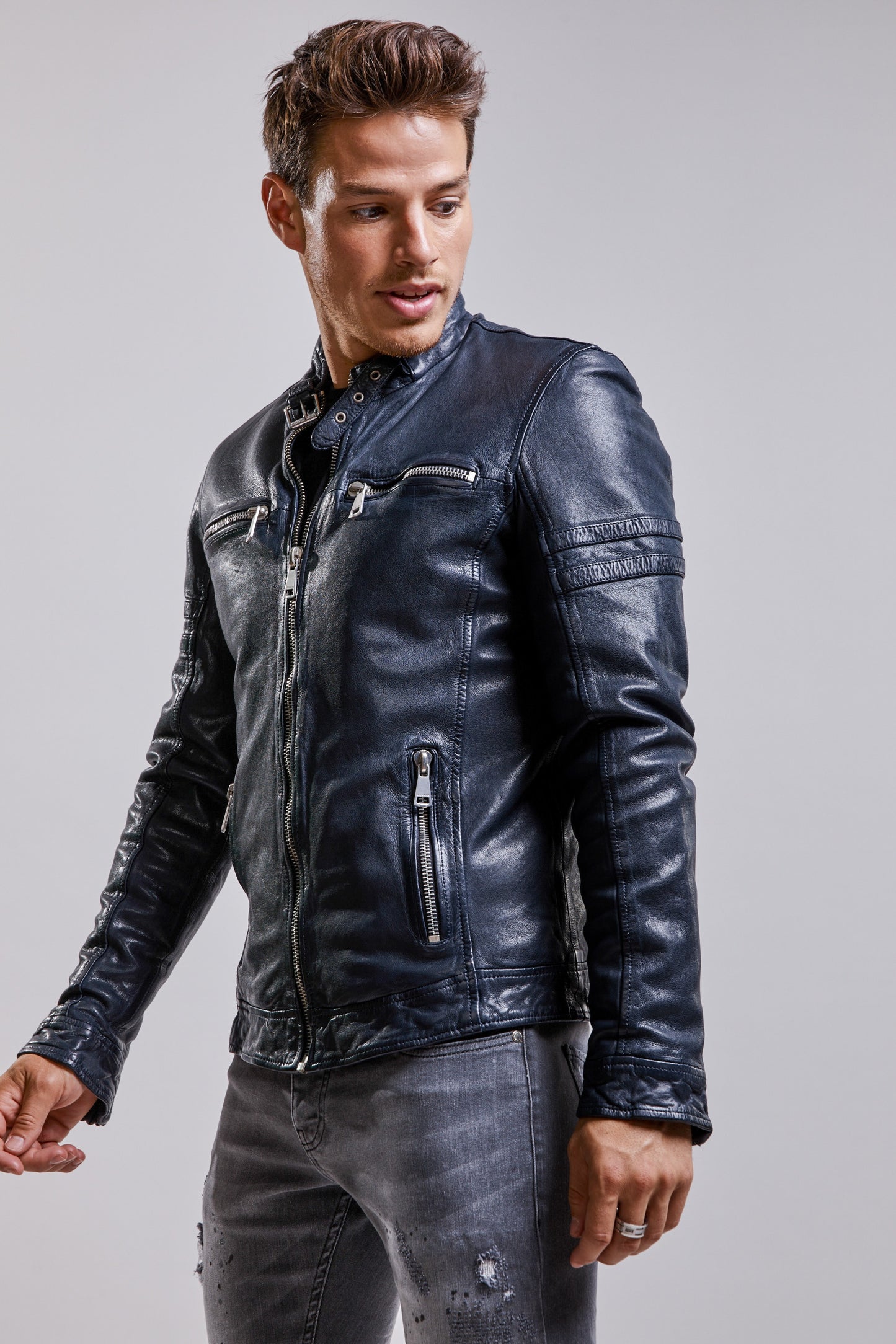 Veste en cuir RICKY VOLGA