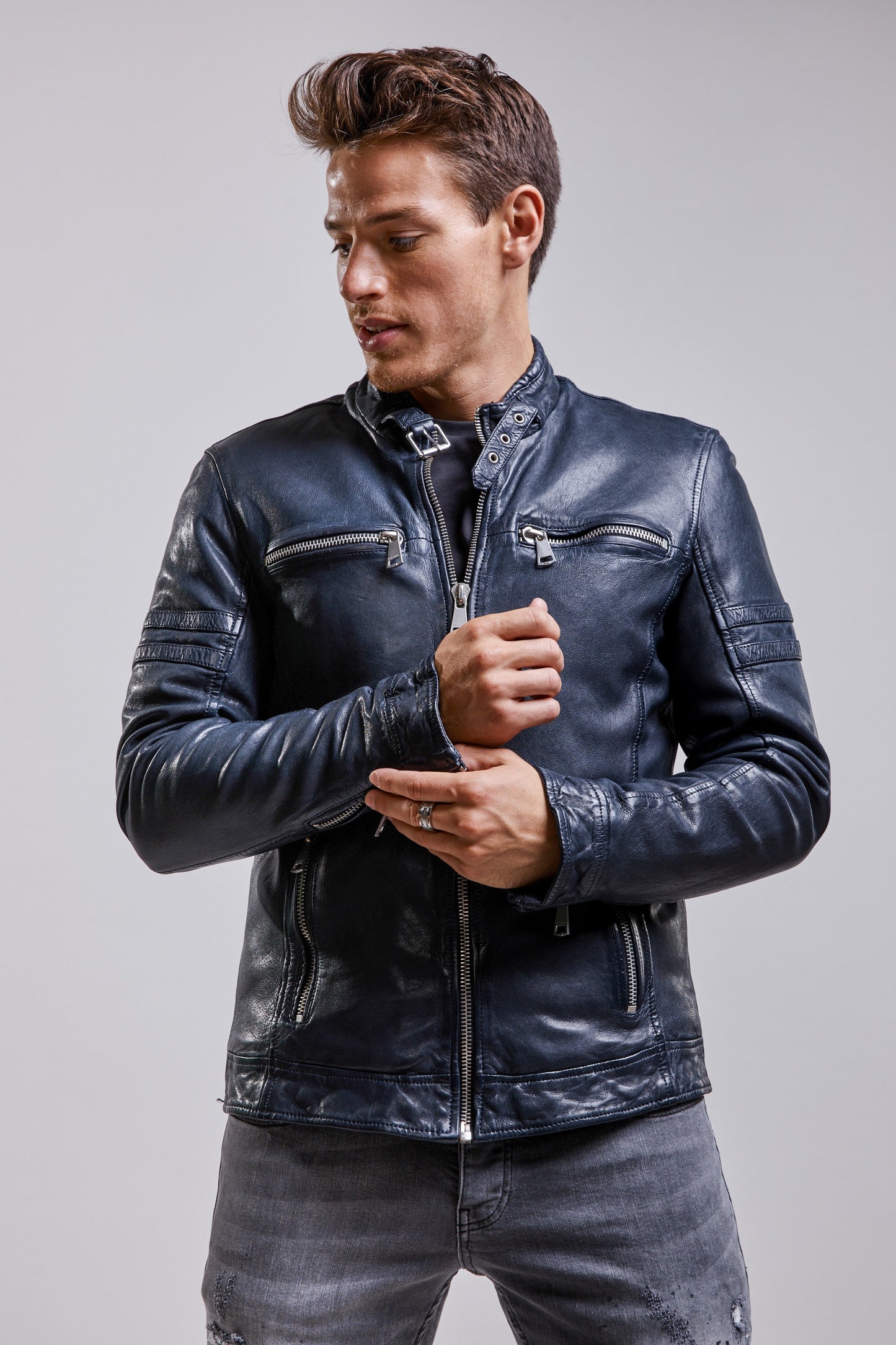 Veste en cuir RICKY VOLGA