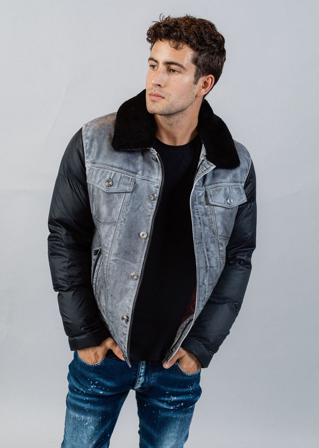 Veste en cuir SILVERS CHALLENGE