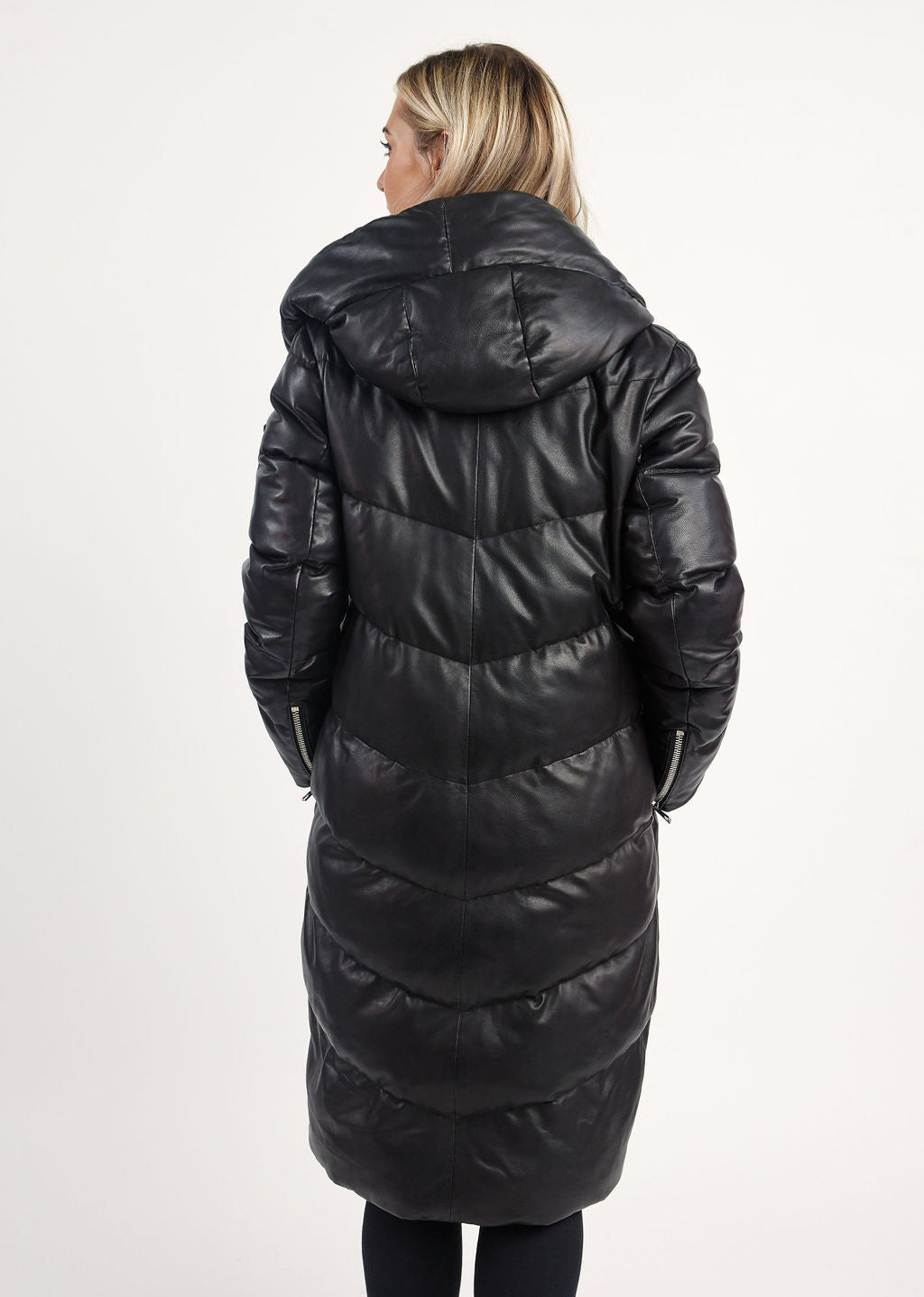 Doudoune en cuir ALICIA BRAXTON
