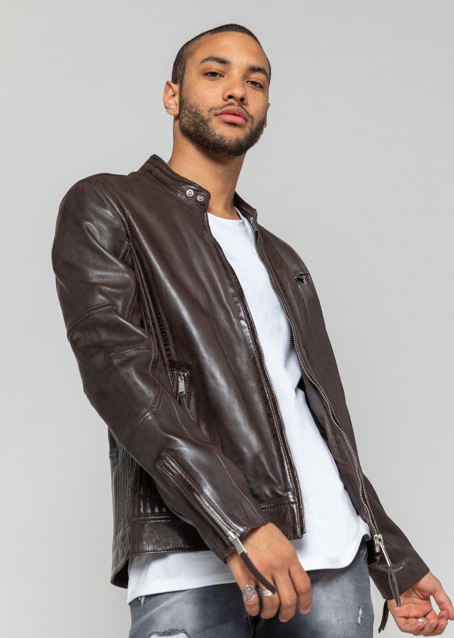 Blouson en cuir TRUST VICTORY