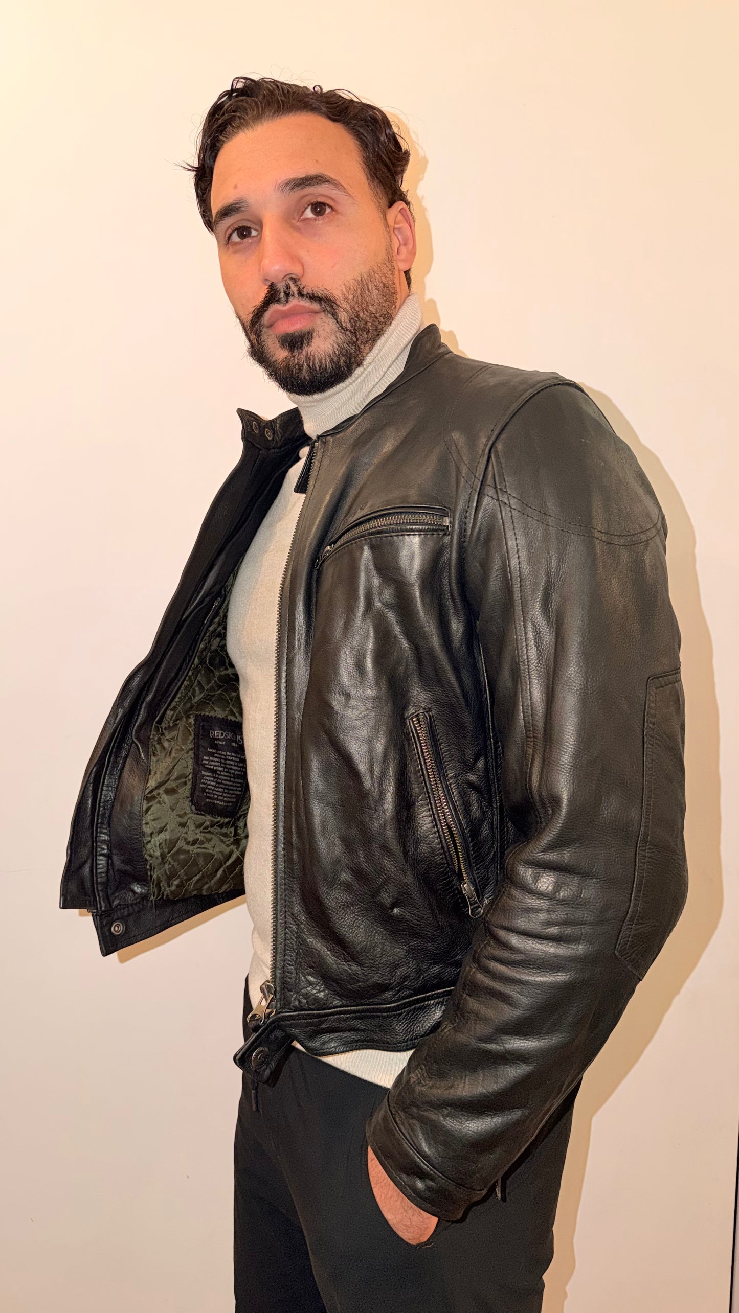 Veste legere en cuir