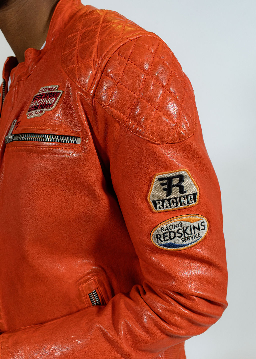 Blouson en cuir orange NITRO BARCELONA