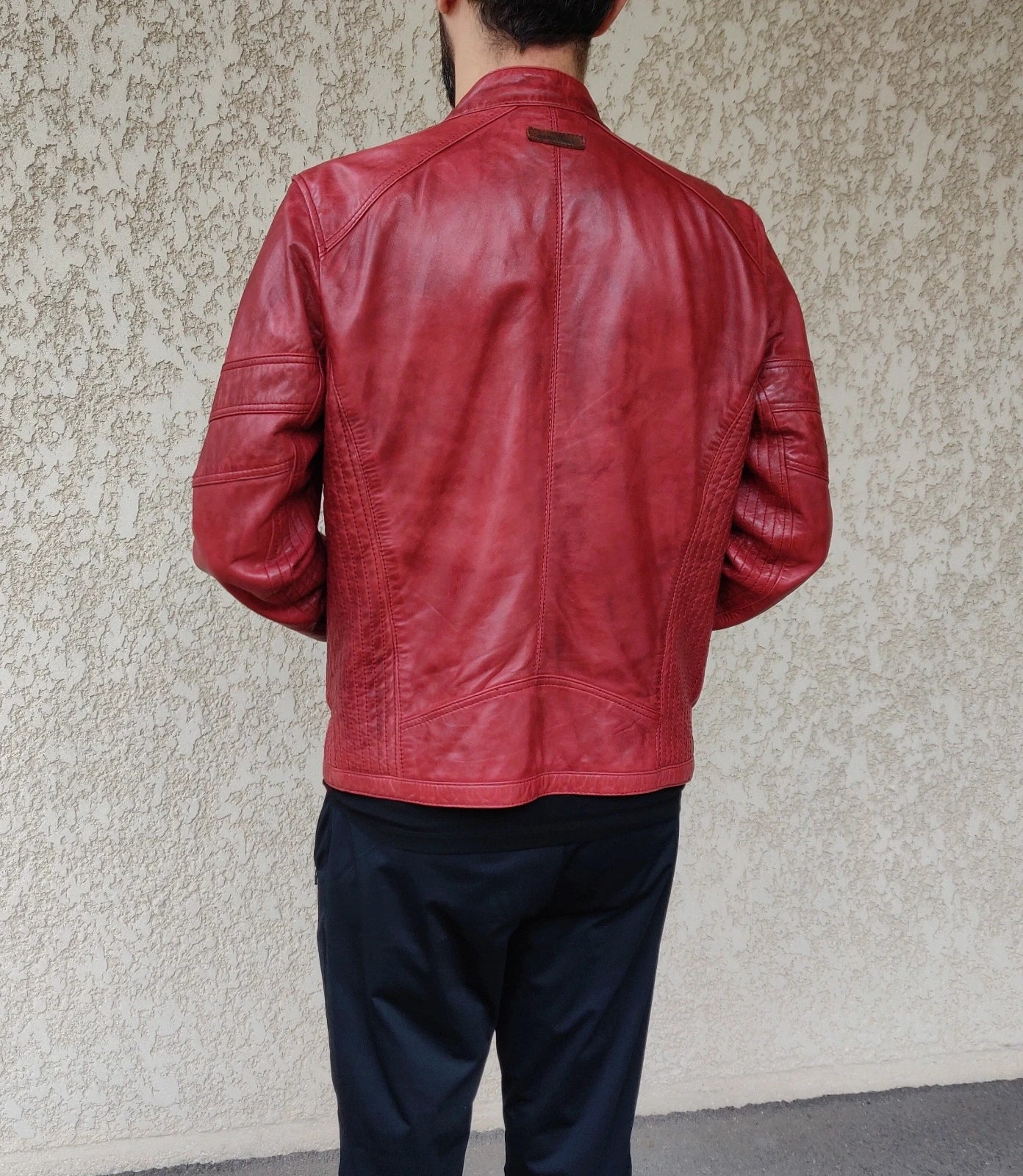 Blouson en cuir d'agneau Redskins Clayton Mojito